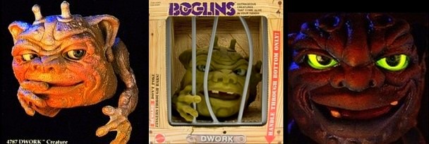 Frise différents Boglins des années 80 et 90